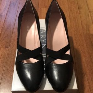 Taryn Rose Timber Criss Cross Wedge Black Size 10